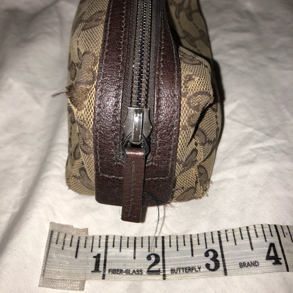 GUCCI Monogram Small Cosmetic Case Dark Brown! - Picture 2 of 8